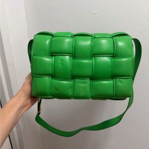 Bottega Veneta Green Padded Cassette Shoulder Bag